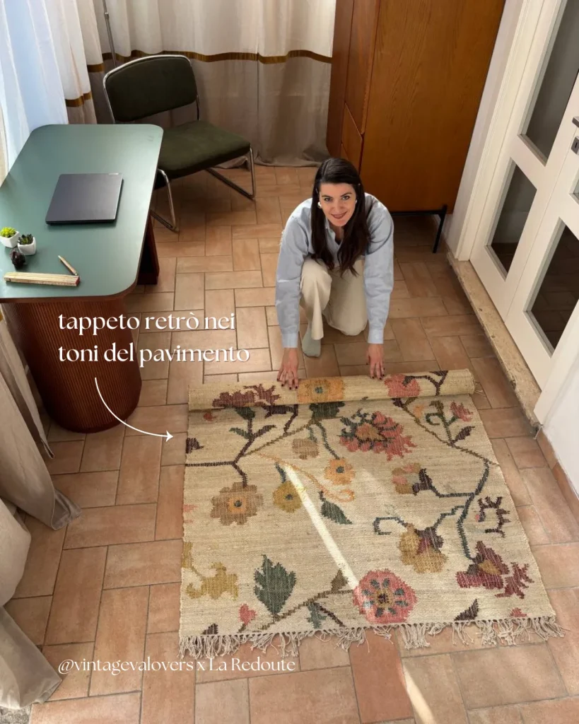tappeto retrò toni del pavimento ufficio vintage